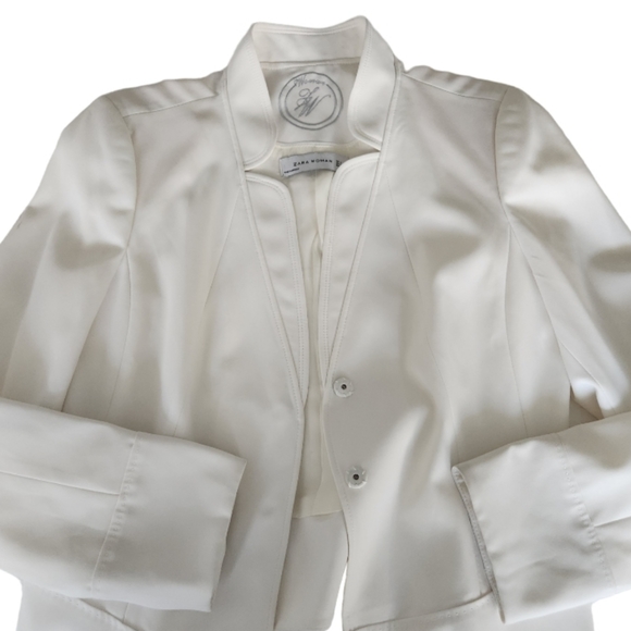 Zara Of White Fitted Style Blazer - Picture 5 of 10